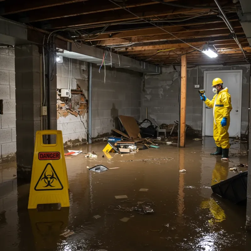 Flooded Basement Electrical Hazard in Freeport, TX Property